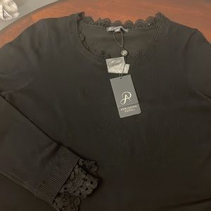 Adrianna Papell lace crewneck